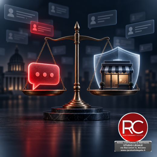 Bilancia tra libertà di critica e tutela della reputazione online. Logo RPC Studio Legale in basso a destra
