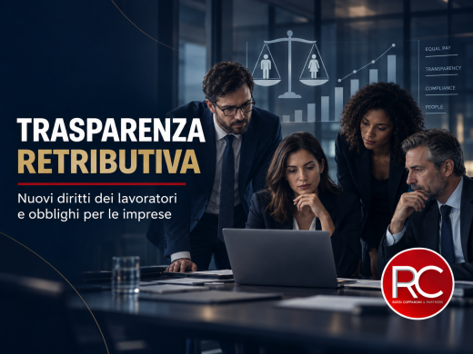 Bilancia dorata e grafico aziendale per la trasparenza retributiva